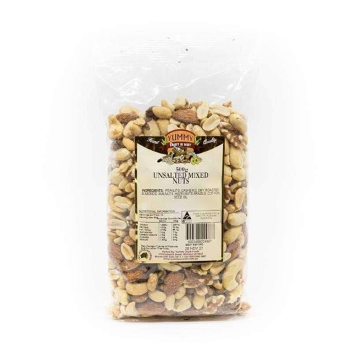 Yummy Unsalted Mixed Nuts 500G