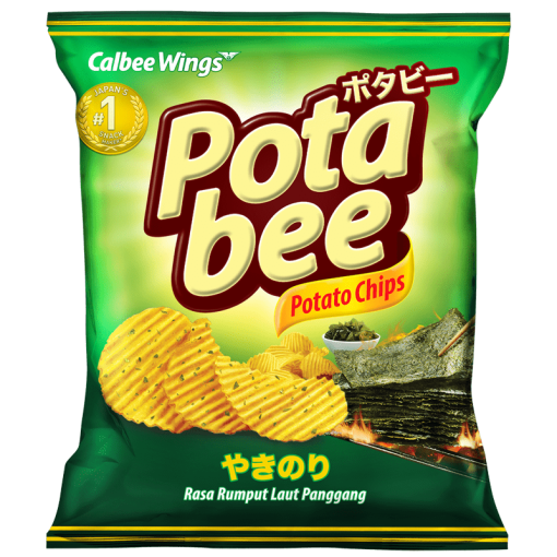 CALBEE WING POTABEE SEAWEED CHIPS 68G