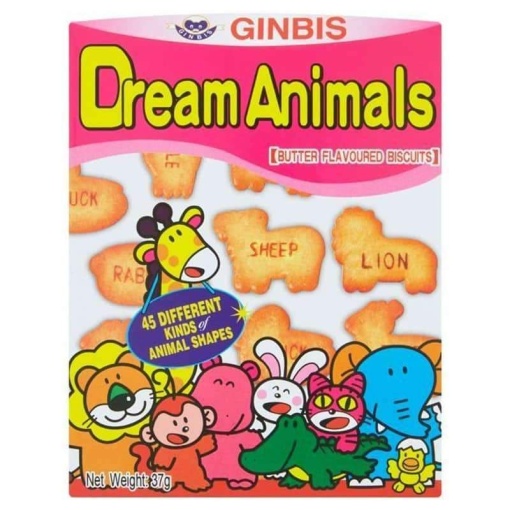 GINBIS ANIMAL BISCUITS BUTTER FLAVOUR 37G