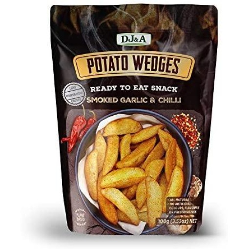 DJ&A POTATO WEDGES SMOKED GARLIC & CHILLI 100G