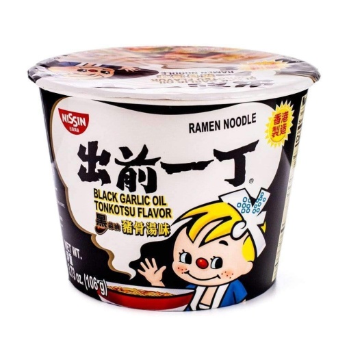 NISSIN BOWL BLACK GARLIC OIL TONKOTSU FLAVOR 106 G