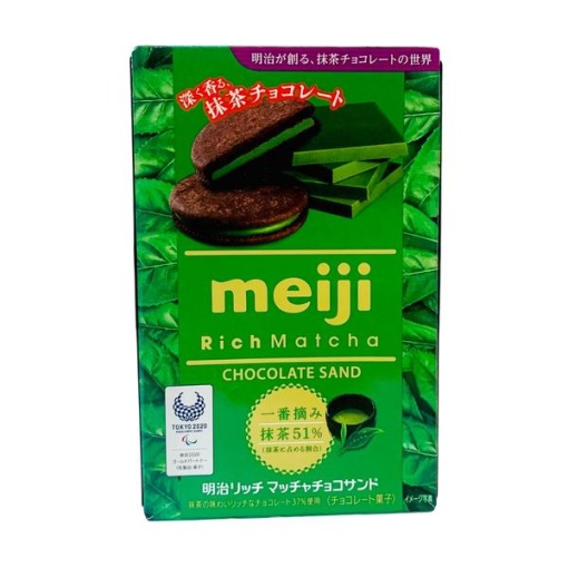 MEIJI RICH MATCHA CHOCO SAND BISCUITS 8PCS