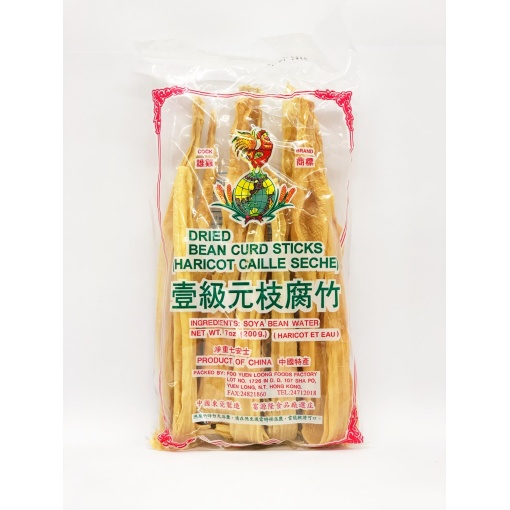 COCK BRAND DRIED BEAN CURD STICKS 209G