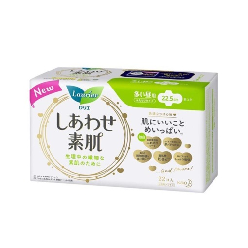 KAO LAURIER SANITARY PADS WITH WINGS REGULAR 22PC