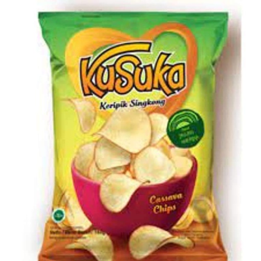 KUSUKA CASSAVA CHIPS AMERICAN CORN 180G