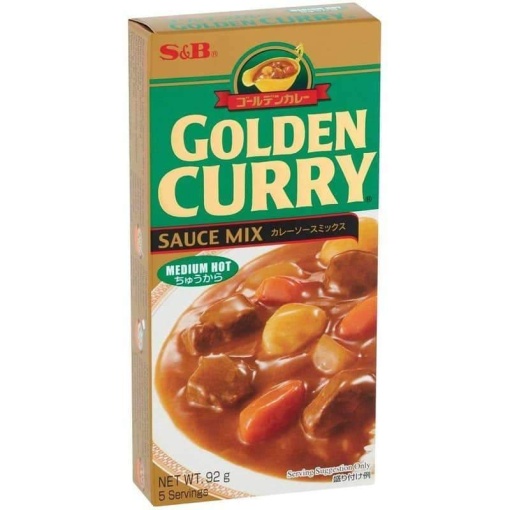 S&B GOLDEN CURRY MEDIUM HOT 92G