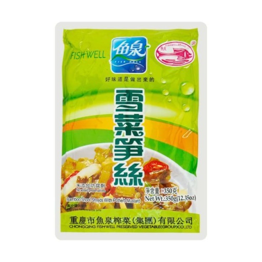 FISH WELL BAMBOO SHOOT W POTHERB MUSTARD 350G