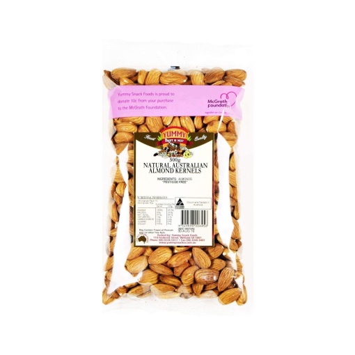 Yummy Natural Australian Almonds Kernels 500G
