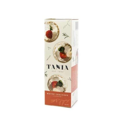 Tania Water Crackers  Pepper 125G