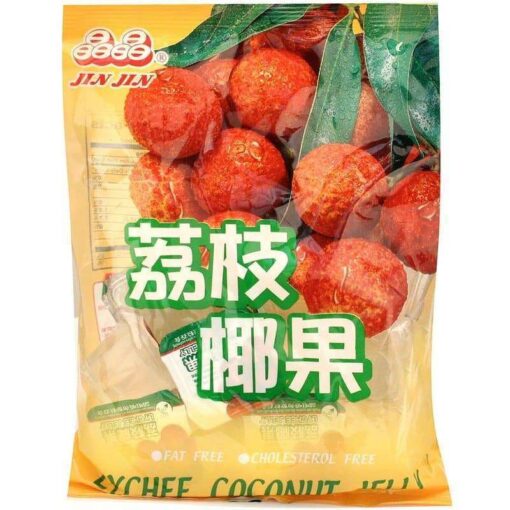 JIN JIN COCONUT JELLY LYCHEE BAG 400G