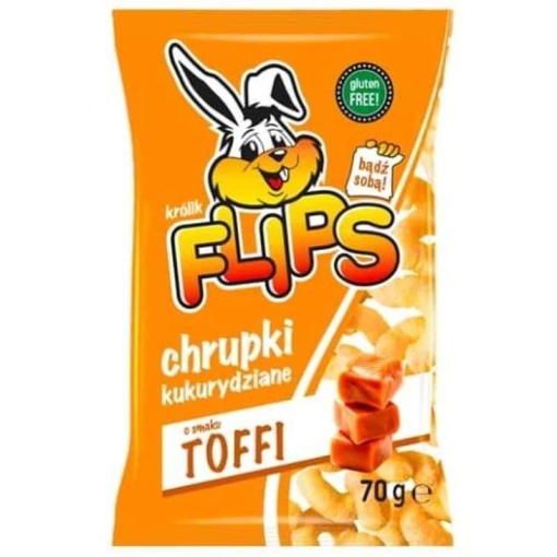 Flips Chrupki Kukurydziane O Smaku Toffi, 70g
