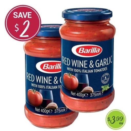 Barilla Red Wine & Garlic Sauce 400g